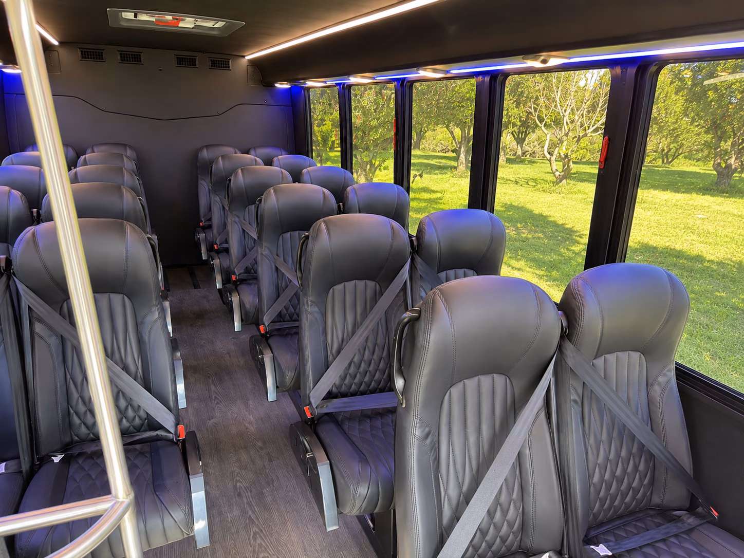 bellingham 18 passenger minibus inside