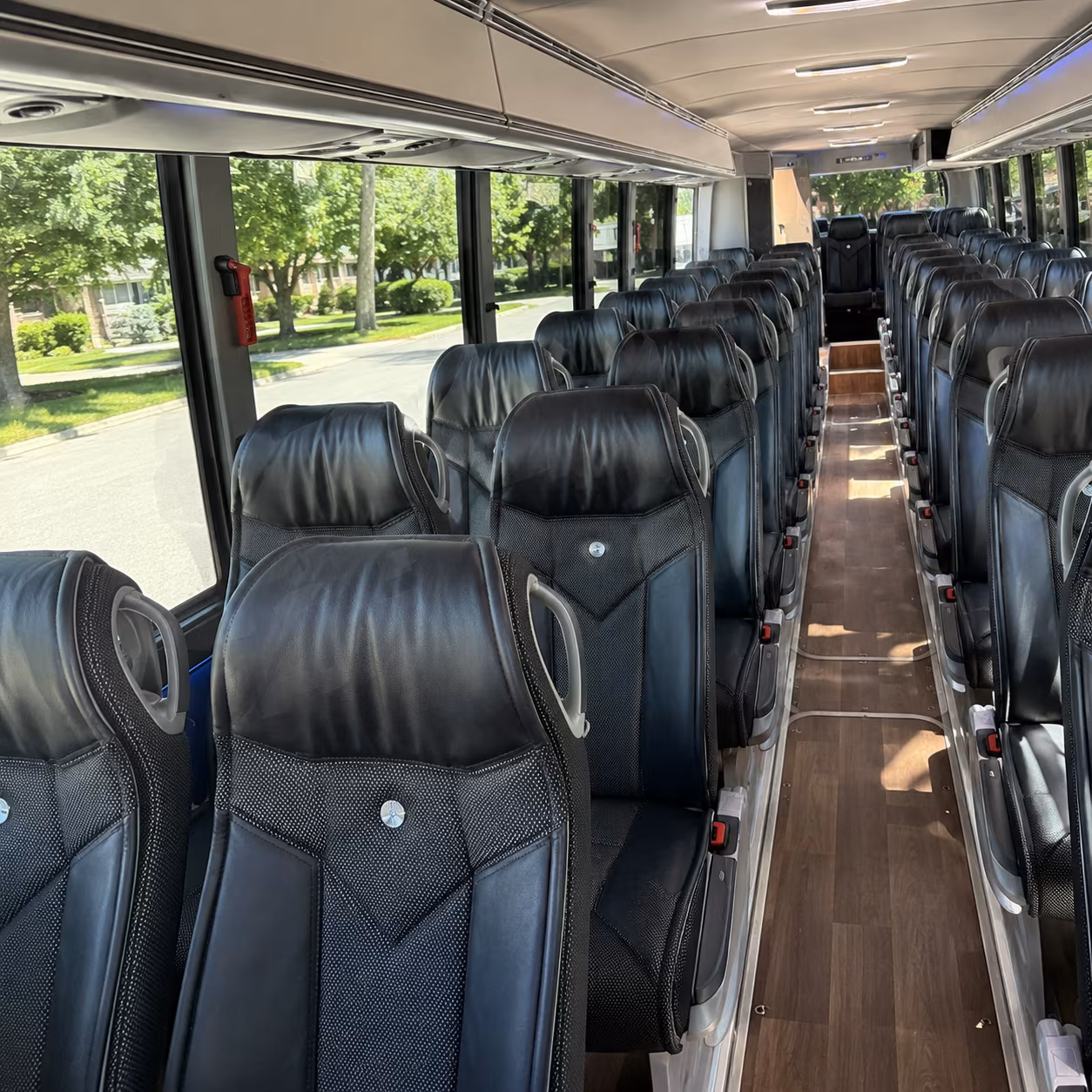 bellingham 40 passenger charter bus inside