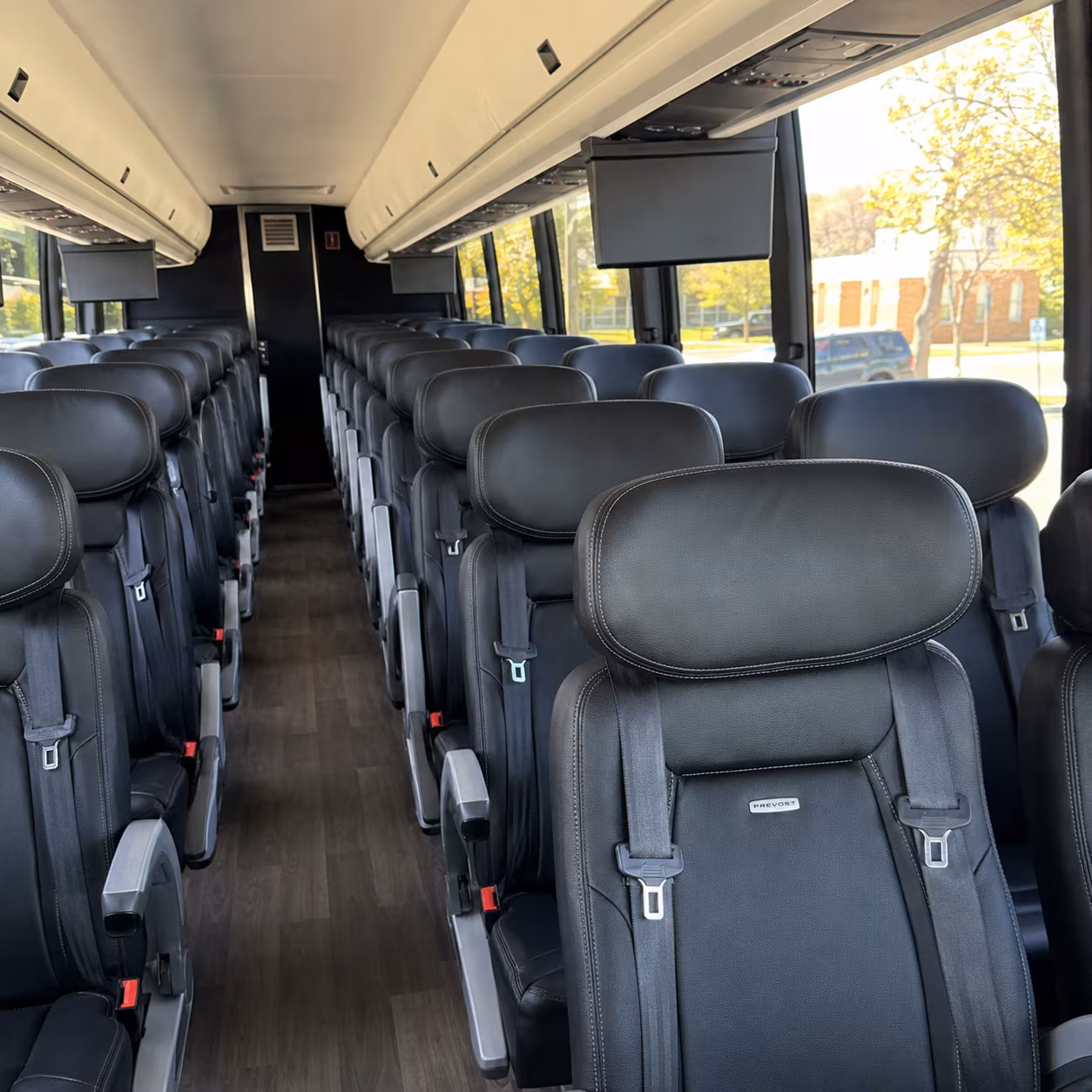 bellingham 45 passenger charter bus inside