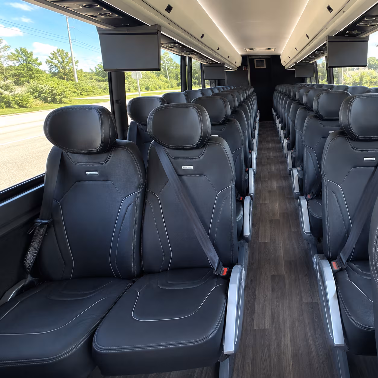 bellingham 47 passenger charter bus inside