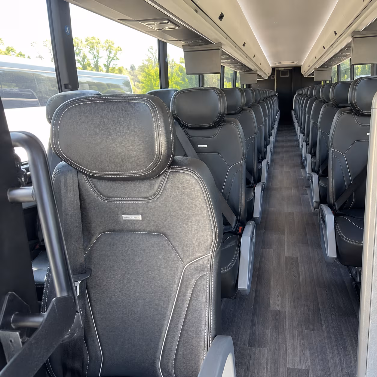 bellingham 47 passenger charter bus interior
